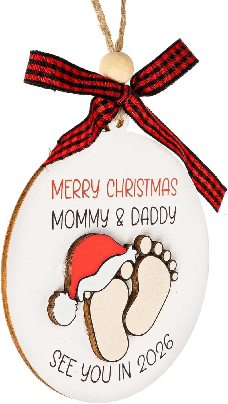 NELXI Baby First 2025, Expecting Baby Ornament 2026, New Mommy & Daddy Gift, Gifts for Expecting Parents Mom to be, New Baby Ornaments, Pregnancy Ornament for Mommy & Daddy to be - Image 3